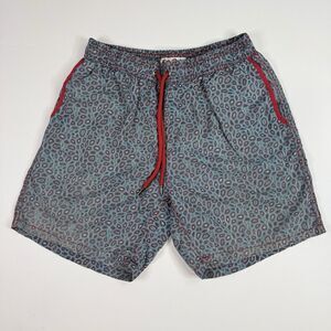 Mr Swim Mens Pattern Board Shorts Swim Trunks Blue Red Size‎ M